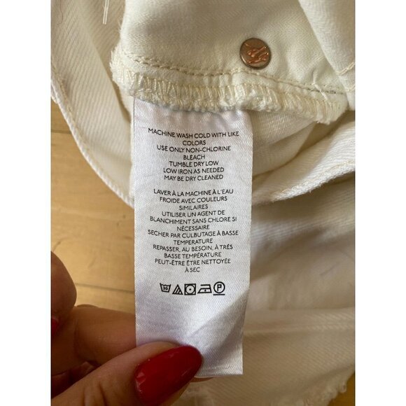 WE the Free - Free People Womens jeans sz 30 "the Lasso" white distressed denim - Picture 8 of 11